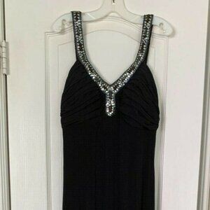 Davids Bridal DB Studio Black Halter Long Prom Cocktail Formal Gown Dress (Sz 4)